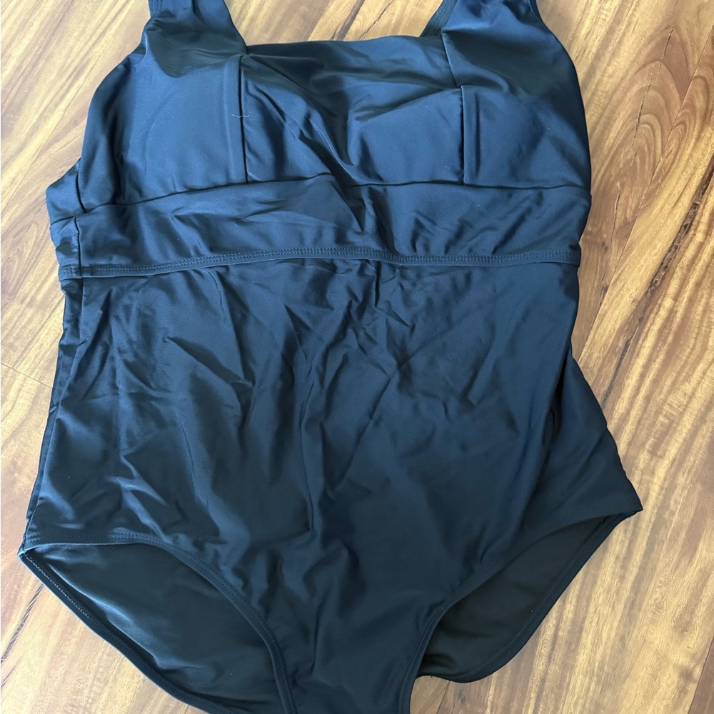 Swimsuits For All Black One Piece Swimsuit NWOT